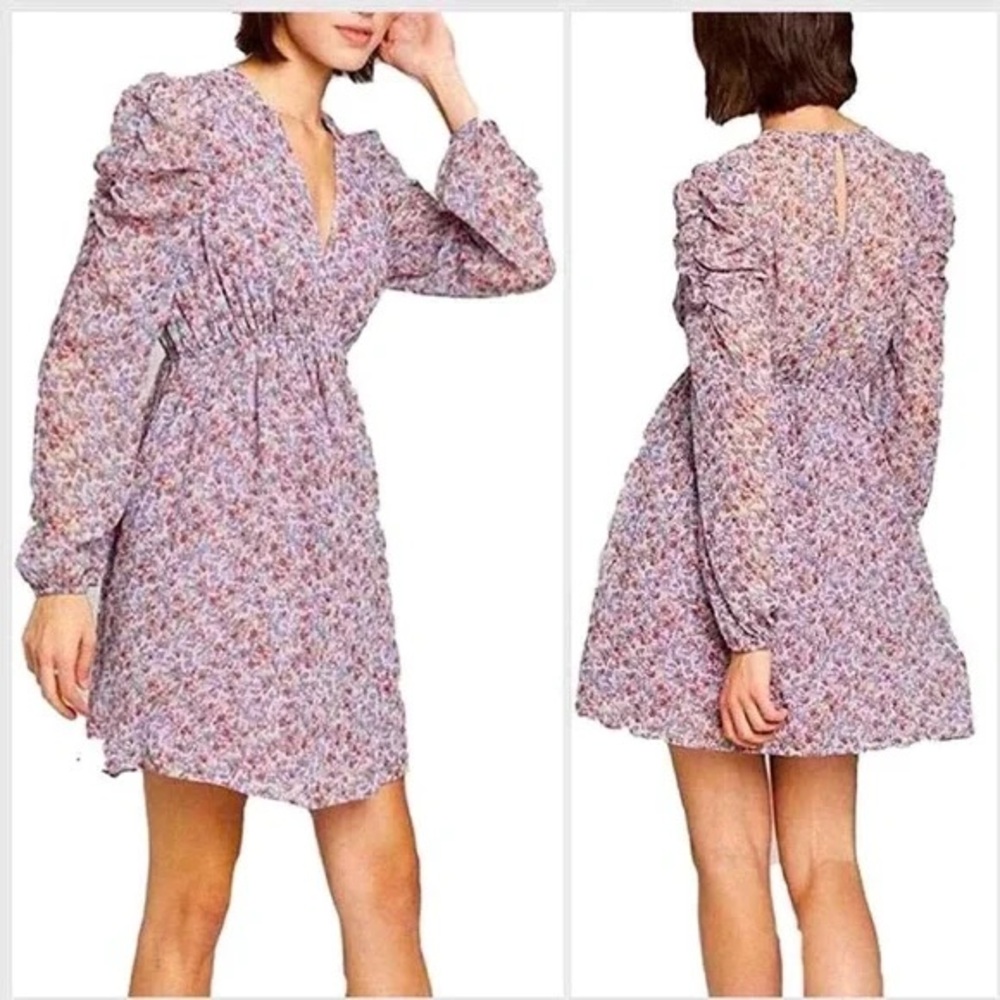 Wild Fable Purple Floral Long Sleeve Dress